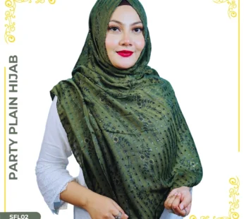 Elegant Flower Work Cotton Hijab