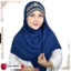 Karchupi Sunflower Head Work Semi Ready Party Hijab Navy