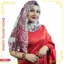 Sequin Floral Print Silk Cotton Hijab SFP01